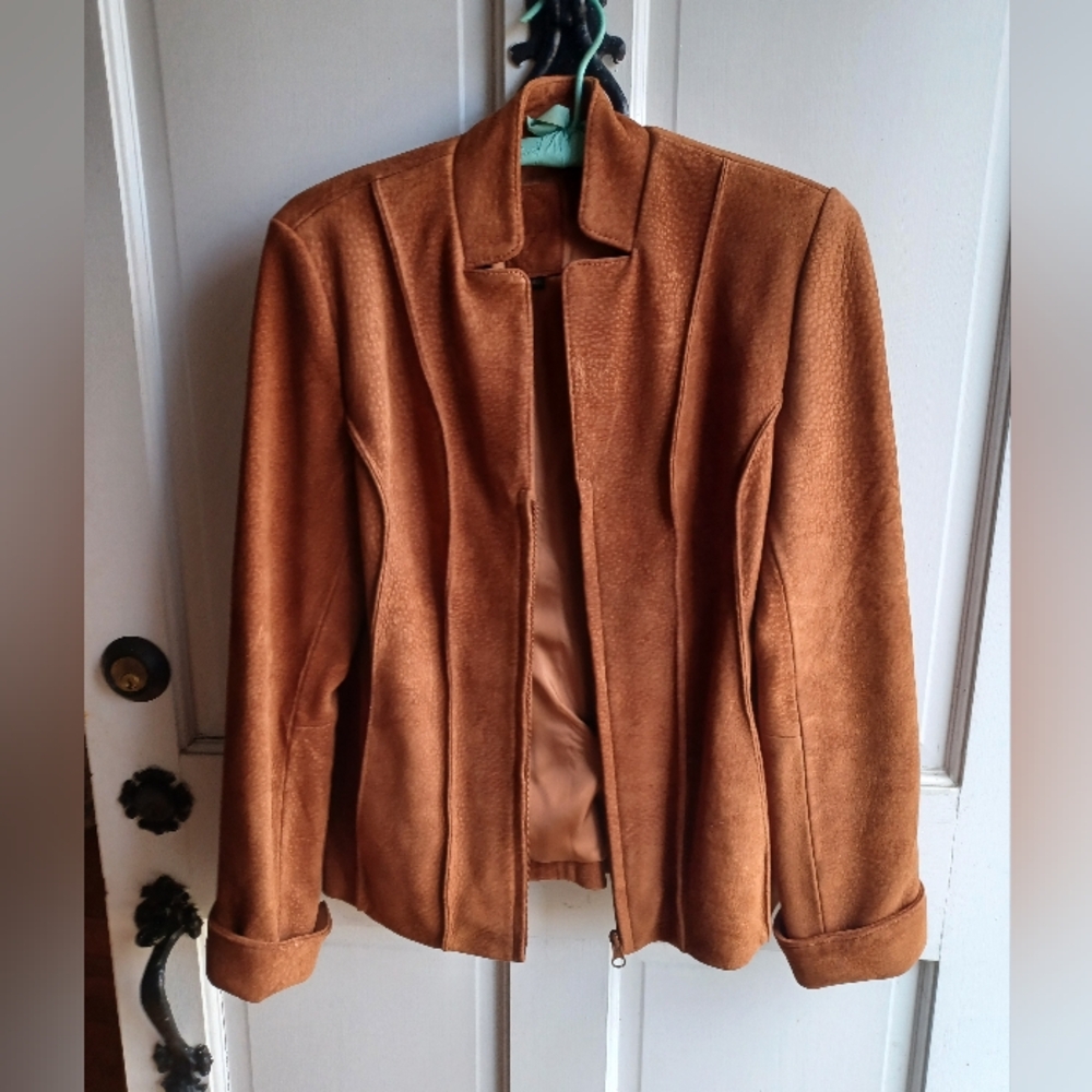 Rusty Brown Leather Jacket - image 1